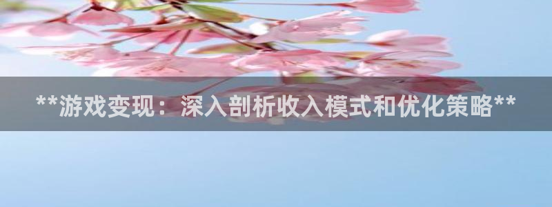新航娱乐公司扣费流程详解表：**游戏变现：深入剖析收入模式和优化策略**